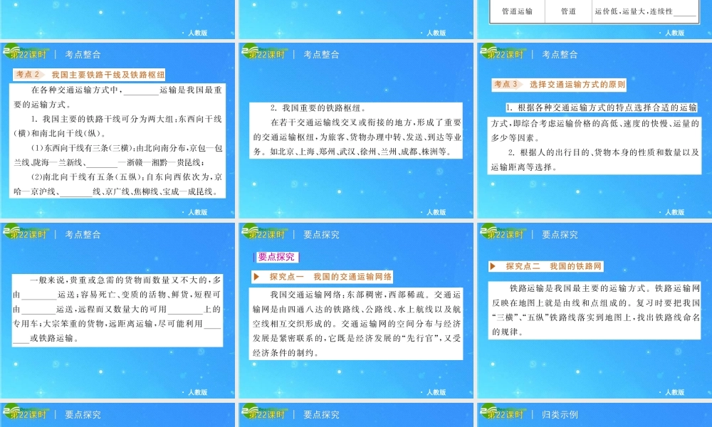 中考地理专题复习课件 第七单元 中国的经济发展 人教新课标版 课件