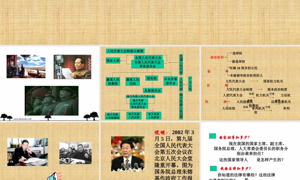 人教版初三政治人民当家作主的法治国家1 课件