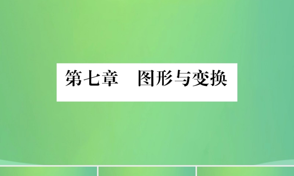 中考数学复习 第一轮 考点系统复习 第七章 图形与变换 第二节 图形的平移、旋转、对称与位似(精讲)课件