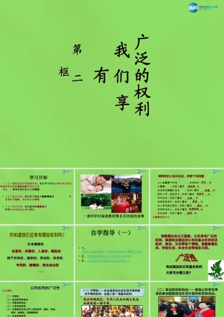 中学八年级政治下册 1.1.2 我们享有广泛的权利课件 新人教版 课件