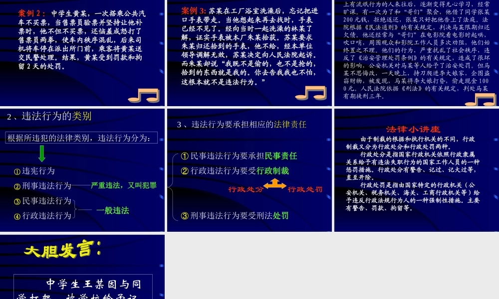 八年级政治 违法行为要承担法律责任课件 新课标 人教版 课件