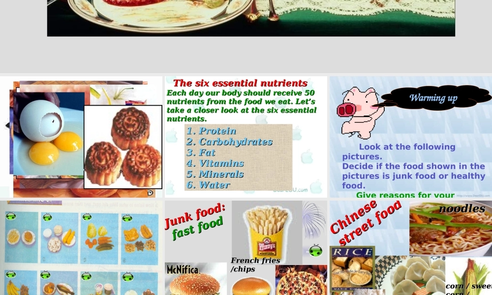 新教材 人教版高一英语Unit13 Healthy Eating 课件