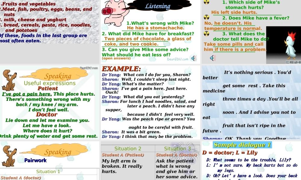 新教材 人教版高一英语Unit13 Healthy Eating 课件