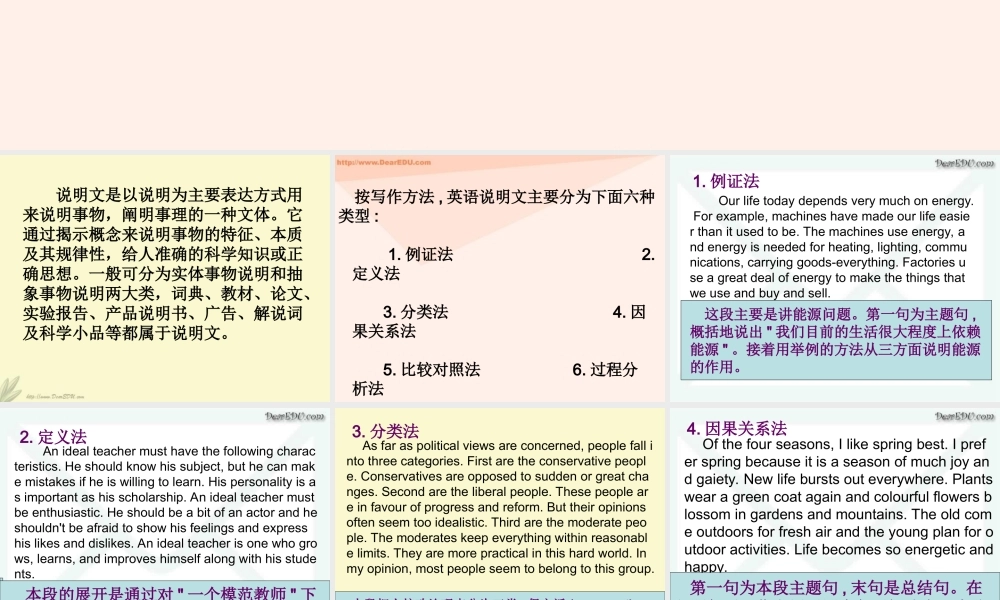 人教试验必修本英语说明文 课件