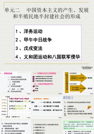 中国资本主义的产生、发展和半殖民地半封建社会的形成二 课件