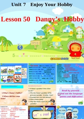 八年级英语上册 Unit 7 Enjoy your hobby Lesson 50课件 冀教版 课件
