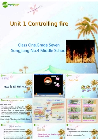 七年级英语上册 Module 3 Unit 1 Controlling fire课件 上海牛津版 课件