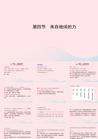 八年级物理全册 第六章 第四节 来自地球的力课件 (新版)沪科版 课件