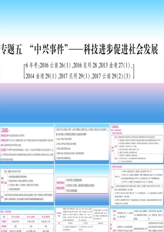 中考历史准点备考 板块六 知能综合提升 专题五 中兴事件 —科技进步促进社会发展课件 新人教版 课件
