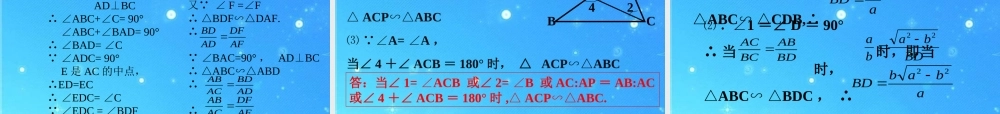 九年级数学上册 195相似三角形的判定 课件2 北京课改版 课件