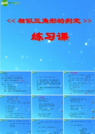 九年级数学上册 195相似三角形的判定 课件2 北京课改版 课件