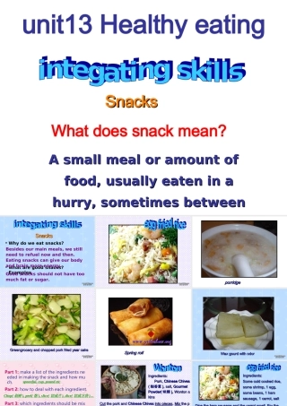 人教版高一英语Unit13 Healthy eating 课件