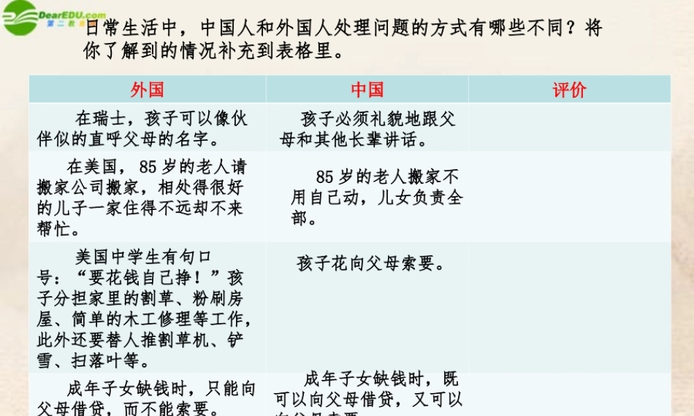 八年级政治上册 异域风彩 未来展望课件 人民版 课件