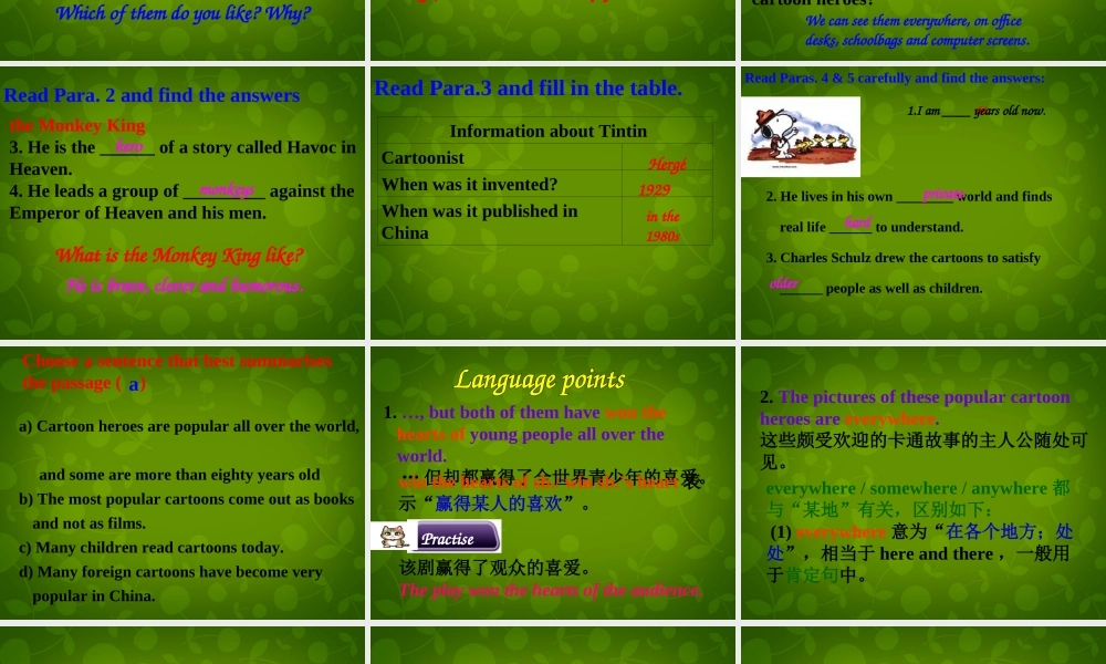 八年级英语下册 Module 5 Unit 2 Tintin has been popular for over eighty years课件 (新版)外研版 课件