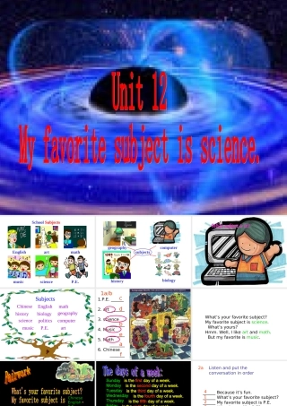 七年级英语(Go for it)Unit12 My favorite subject is science课件 新目标 课件
