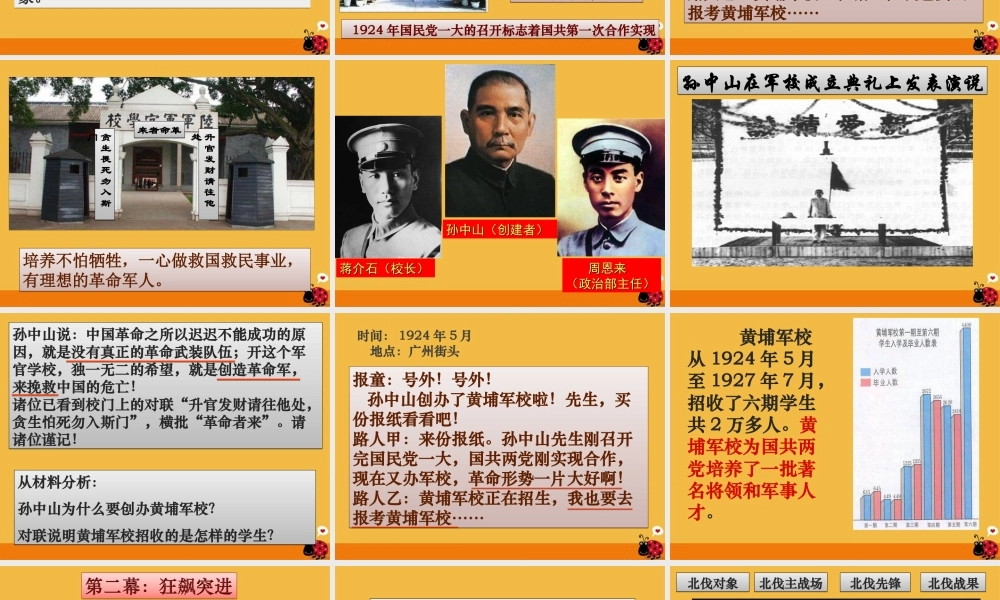 八年级历史上册 第11课(北伐战争)课件 人教新课标版 课件