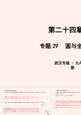 九年级数学上册 第二十四章 圆 专题29 圆与全等三角形课件 (新版)新人教版 课件
