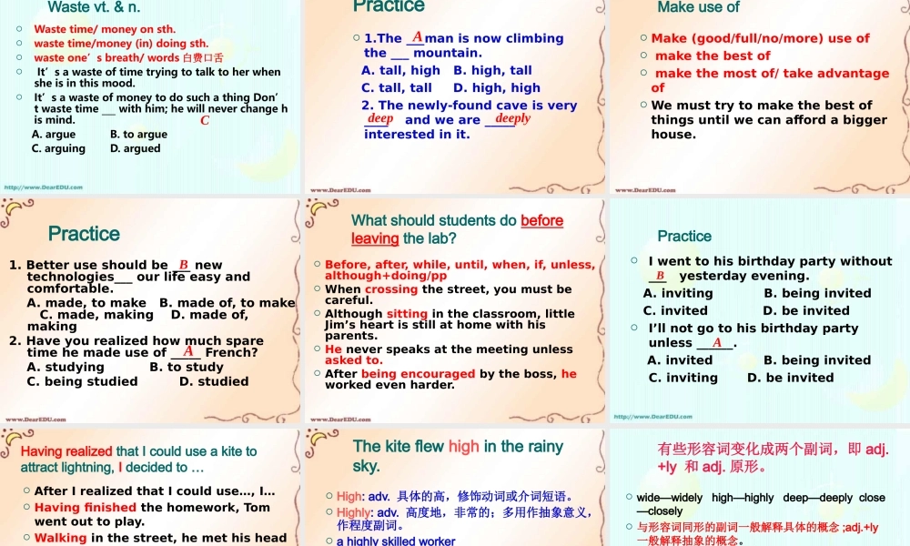 人教版高一英语Unit16 Scientists at work3 课件