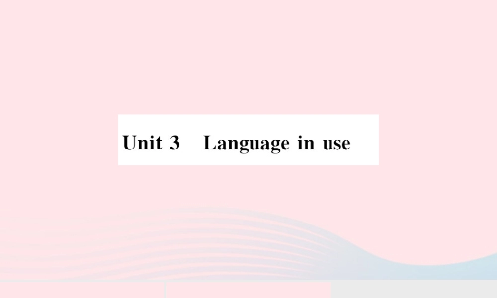 九年级英语上册 Module 4 Home aloneUnit 3 Language in use(小册子)课件 (新版)外研版 课件