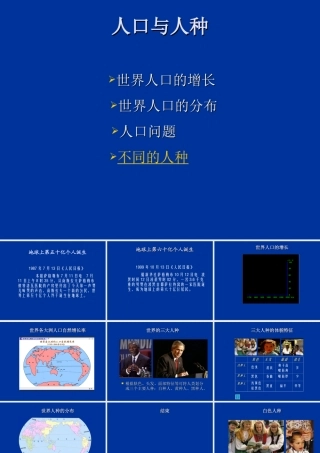 新人教版七年级地理上册人口与人种ppt(1) 课件