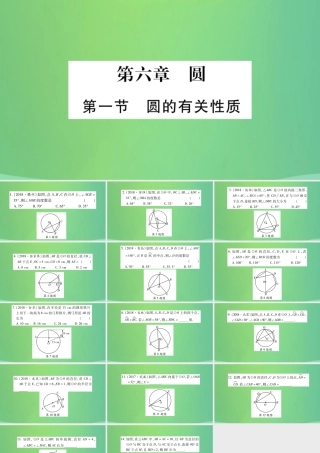中考数学复习 第一轮 考点系统复习 第六章 圆 第一节 圆的有关性质(精练)课件