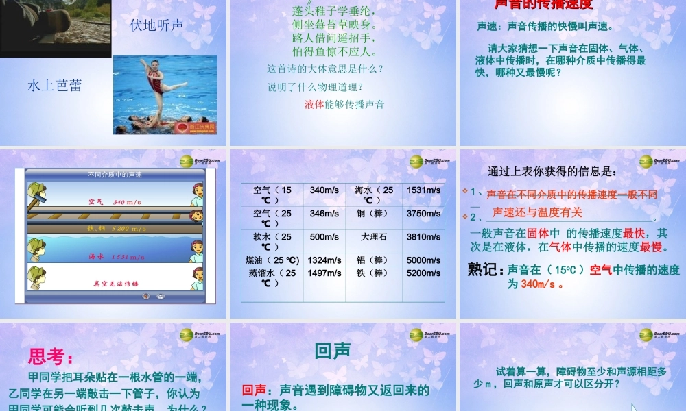 八年级物理上册 2.1 声音的产生与传播(第2课时)课件 新人教版 课件