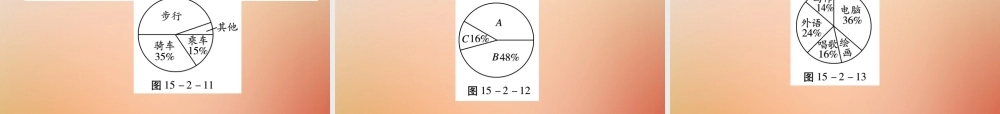 八年级数学上册 第15章 数据的收集与表示 15.2 数据的表示 15.2.1 扇形统计图课时检测课件 (新版)华东师大版 课件