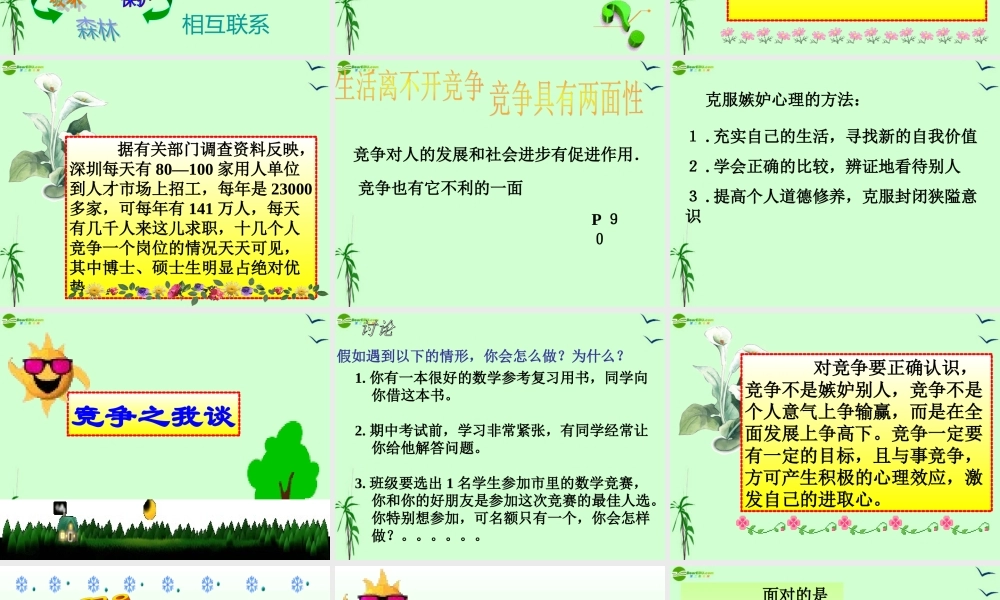 八年级政治上册 第四单元第八课第一框(竞争 合作)课件 人教新课标版 课件