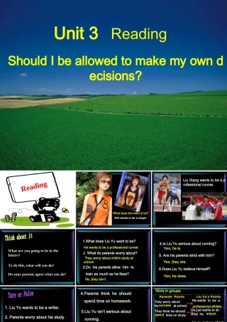 九年级英语Unit3 Teenagers should be allowed to choose their own clothes Reading课件 人教新课标 课件