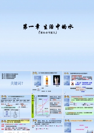 八年级科学上册 第一章6-9节复习课件 浙教版 课件
