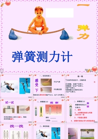 弹力 八年级物理弹力弹簧测力计课件(含视频文件) 八年级物理弹力弹簧测力计课件(含视频文件)