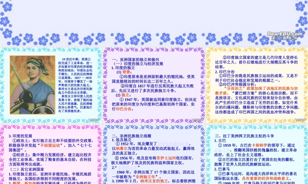 九年级历史亚非拉的奋起课件示例 课件