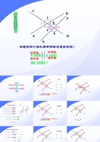 七年级数学同位角、内错角、同旁内角课件人教版 课件