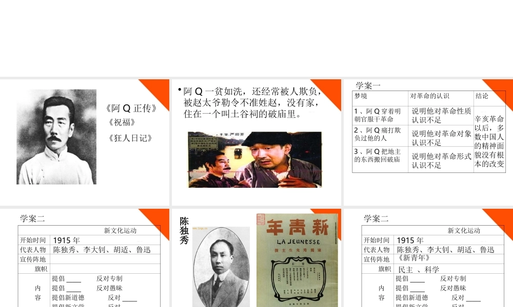 八年级历史下册 第三课民族复兴的新道路-中华民族的觉醒课件 人教新课标版 课件