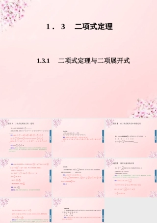 数学 1.3.1二项式定理与二项展开式课件 新人教A版选修2 3 课件