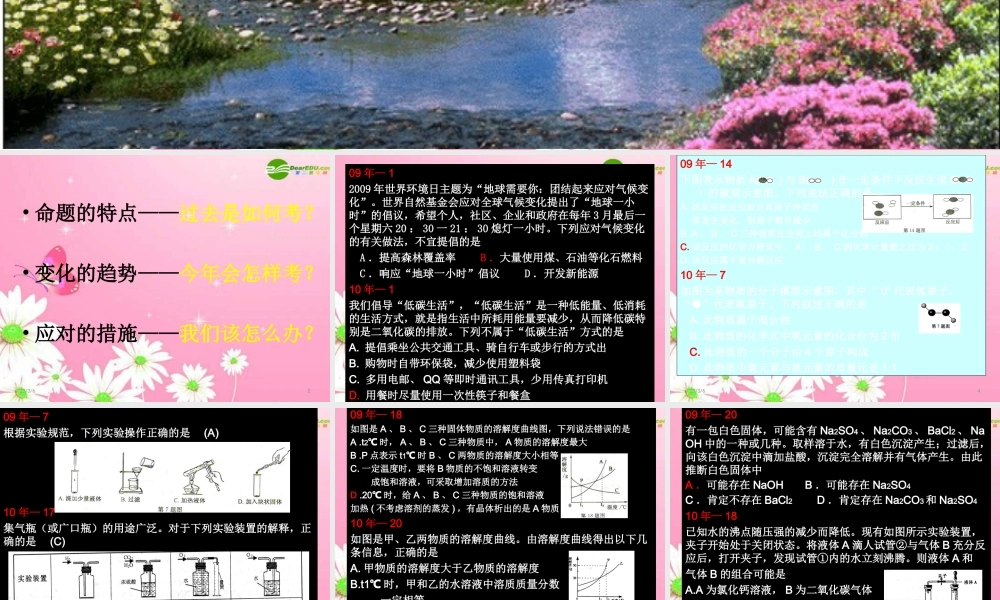 中考化学复习的思考课件