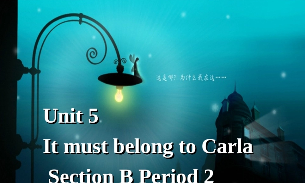 八年级英语上册 Unit 5 It must belong to Carla Section B Period 2课件 北师大版 课件