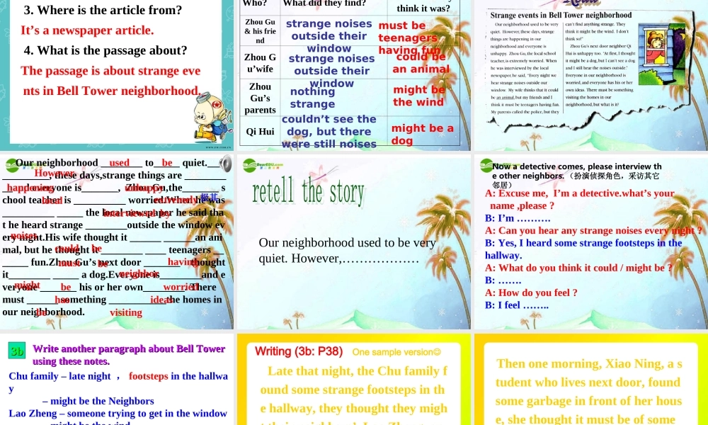 八年级英语上册 Unit 5 It must belong to Carla Section B Period 2课件 北师大版 课件