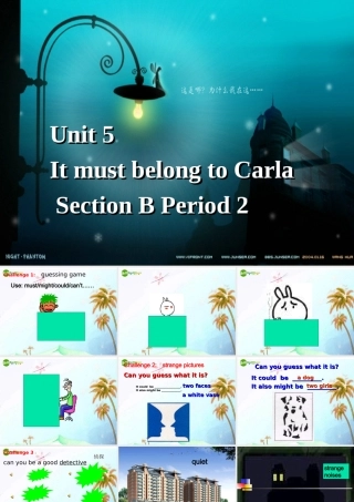 八年级英语上册 Unit 5 It must belong to Carla Section B Period 2课件 北师大版 课件