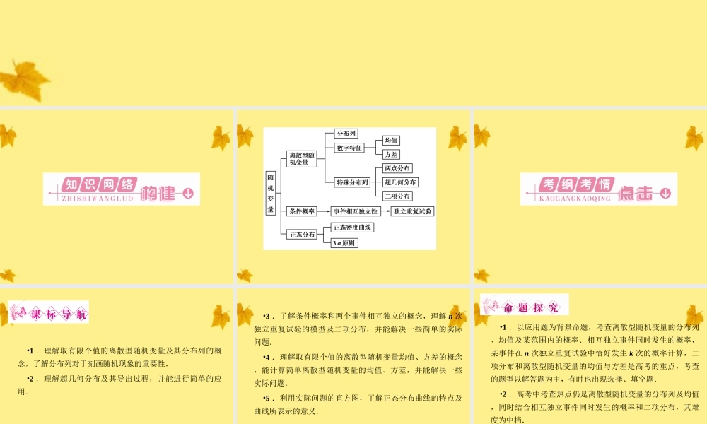 数学 2章整合 精品课件同步导学 新人教A版选修2-3 课件