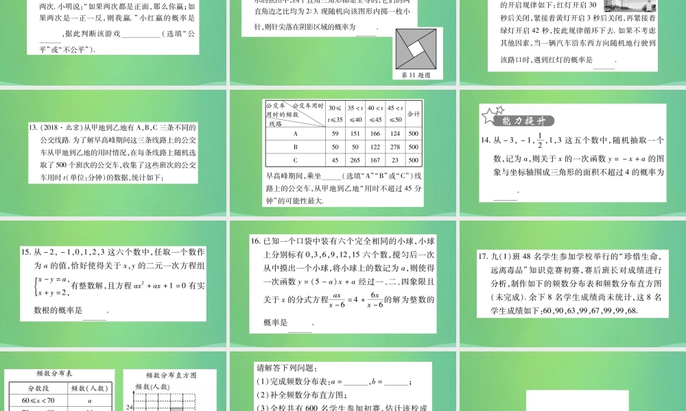 中考数学复习 第一轮 考点系统复习 第八章 统计与概率 第二节 概率(精练)课件