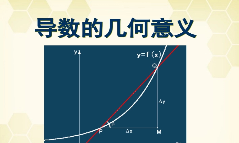 教师说课比赛课件 导数的几何意义 课件
