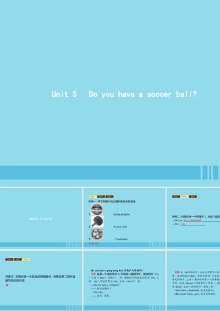 七年级英语上册 Unit 5 Do you have a soccer ball Section A(1a 1c)课件 (新版)人教新目标版 课件