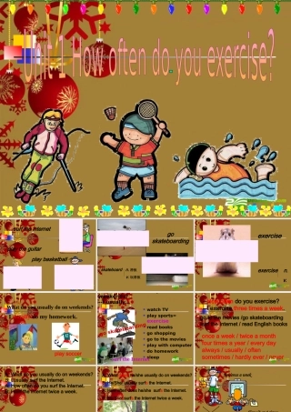 八年级英语上册 Unit 1 How often do you exercise课件 人教新目标版 课件