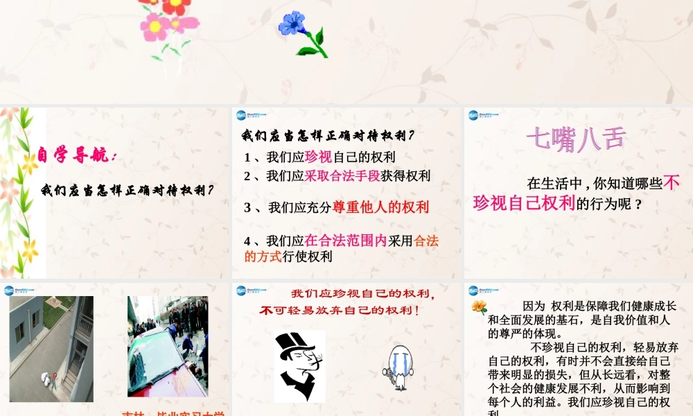 八年级政治上册 第7课 保障未成年人权益课件2 北师大版 课件