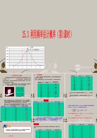 九年级数学上册(253利用频率估计概率(第1课时))课件 人教新课标版 课件