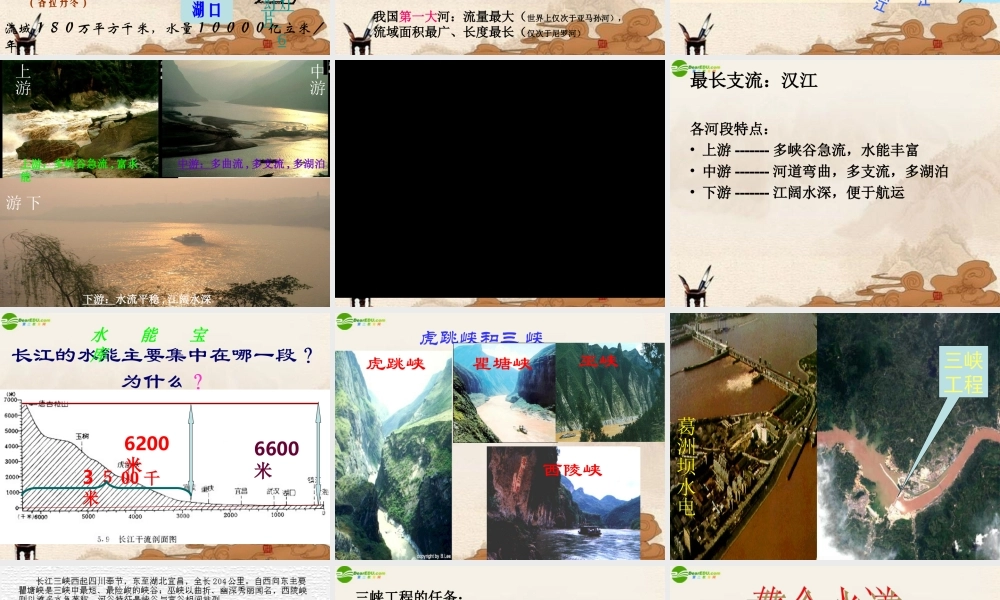 八年级地理上册 长江的开发和治理课件 人教新课标版 课件