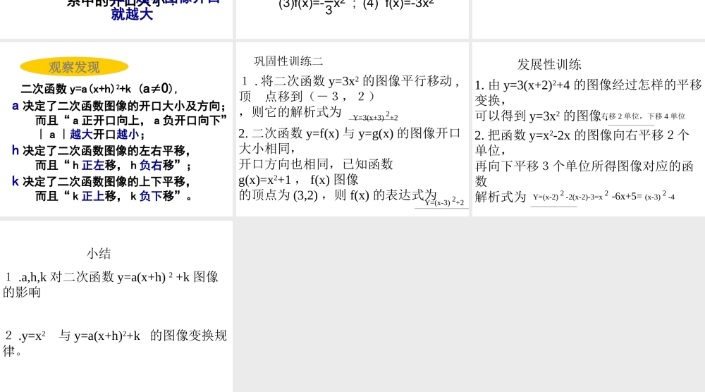 数学：222(二次函数的性质与图象)课件 (新人教B版必修1) 高一数学： 2.2一次函数和二次函数(课件) 新课标人教B版必修1