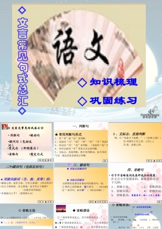 人教版文言常见句式总汇课件
