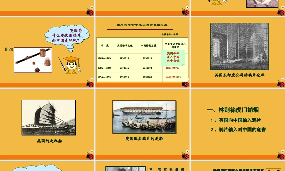 八年级历史上册 第一课鸦片战争课件 岳麓版 课件